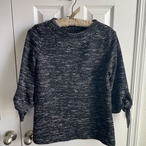 Women's Black and White Sweater